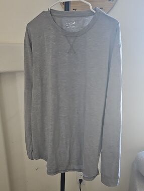 Men's Gray Tezo Long-Sleeve Crewneck Shirt